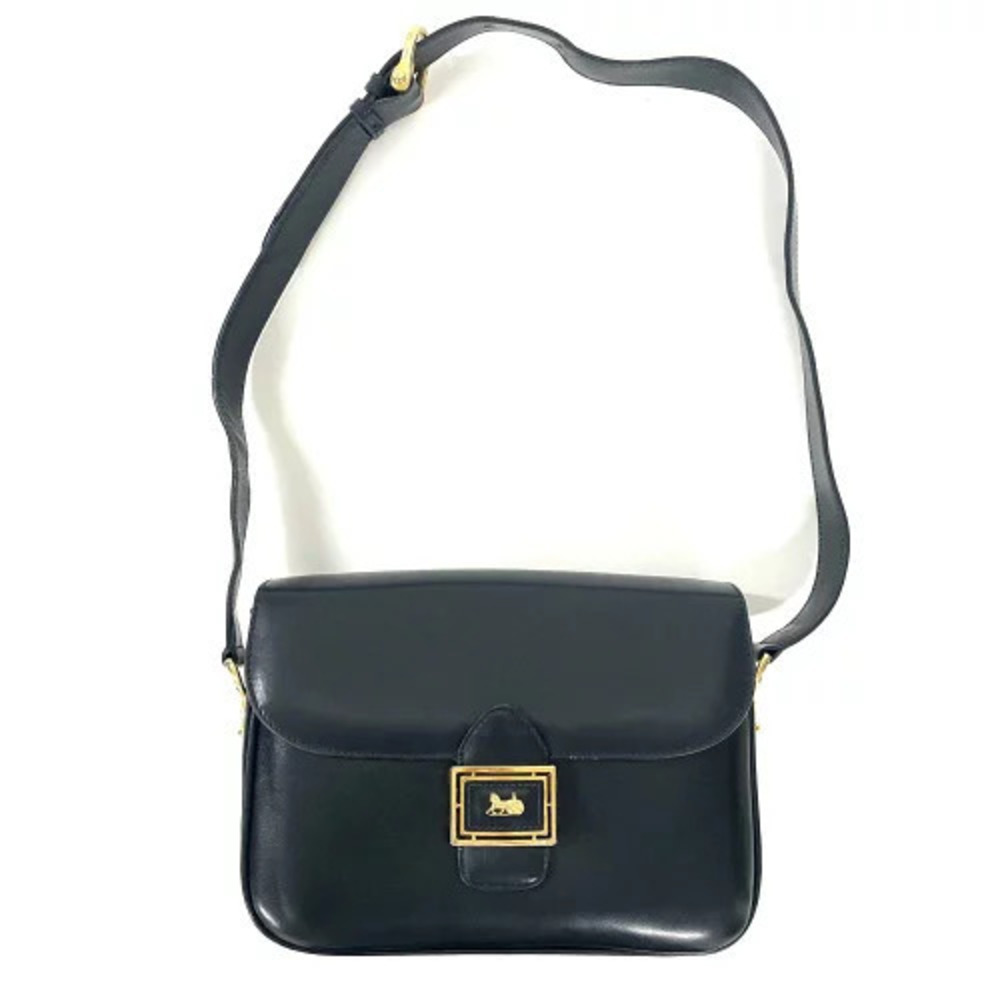 Celine Carriage Shoulder Bag Leather Black